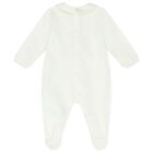 Ivory Teddy Bear Logo Babygrow, 1, hi-res