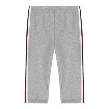 Baby Grey Web Striped Joggers