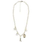 قلادة راعية البقر المعدنية باللون  الذهبية للبنات, 1, hi-res