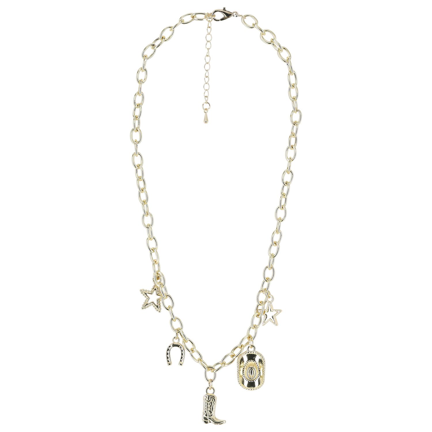 قلادة راعية البقر المعدنية باللون  الذهبية للبنات, 1, hi-res