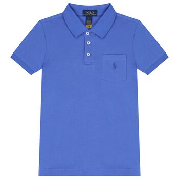 Boys Blue Logo Polo Shirt