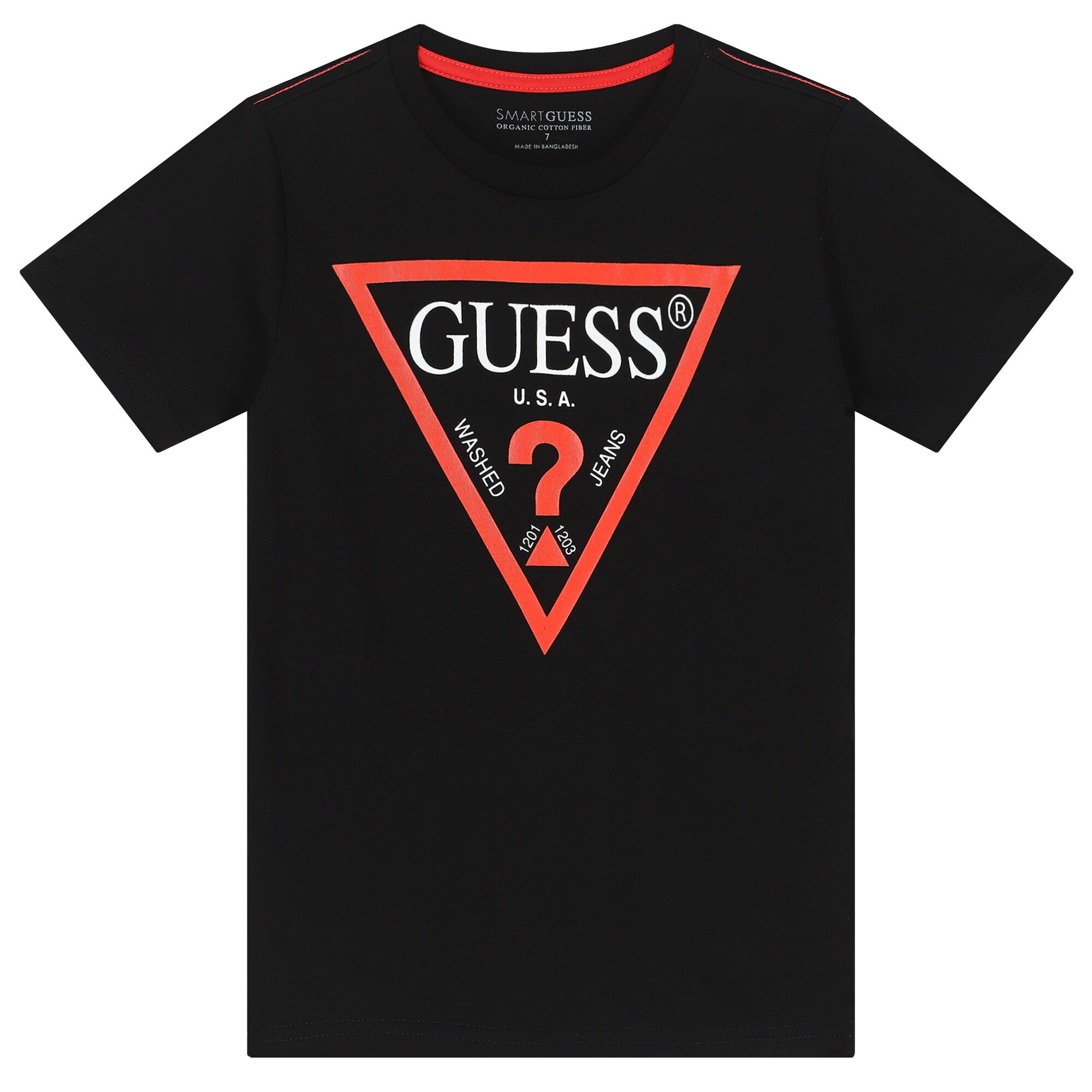 Guess Boys Black Logo T Shirt Junior Couture