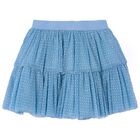Girls Blue Tulle Skirt, 2, hi-res