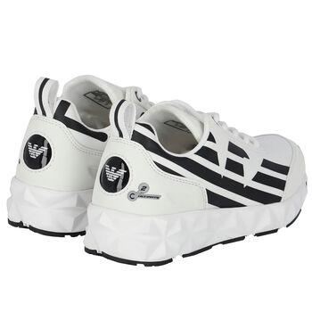 White & Black Logo Trainers