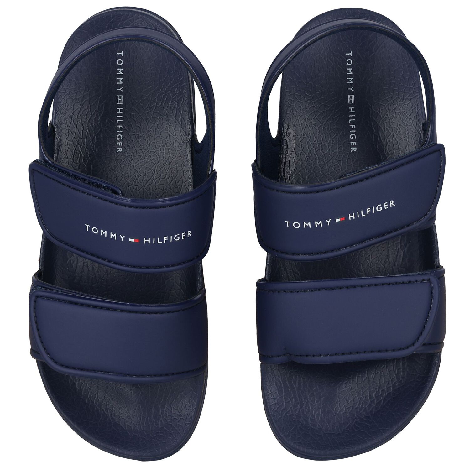 Boys Navy Blue Logo Sandals, 1, hi-res image number null