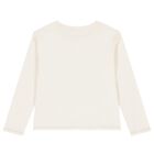 Girls Ivory Glittery Long Sleeve Top, 1, hi-res