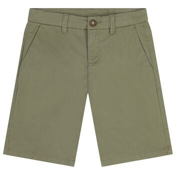 Boys Green Chino Shorts