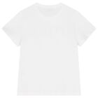 Girls White Logo T-Shirt, 2, hi-res