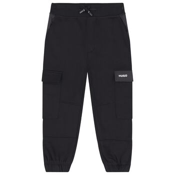 Boys Black Logo Joggers 