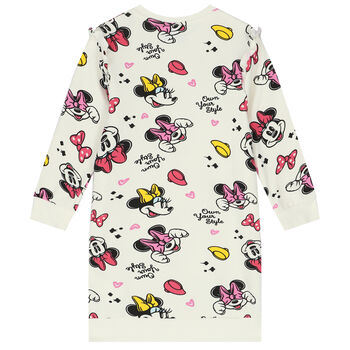 Girls Ivory Minnie Mouse Dress