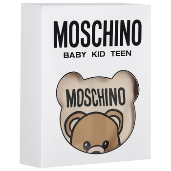 Beige Teddy Bear Logo Babygrow