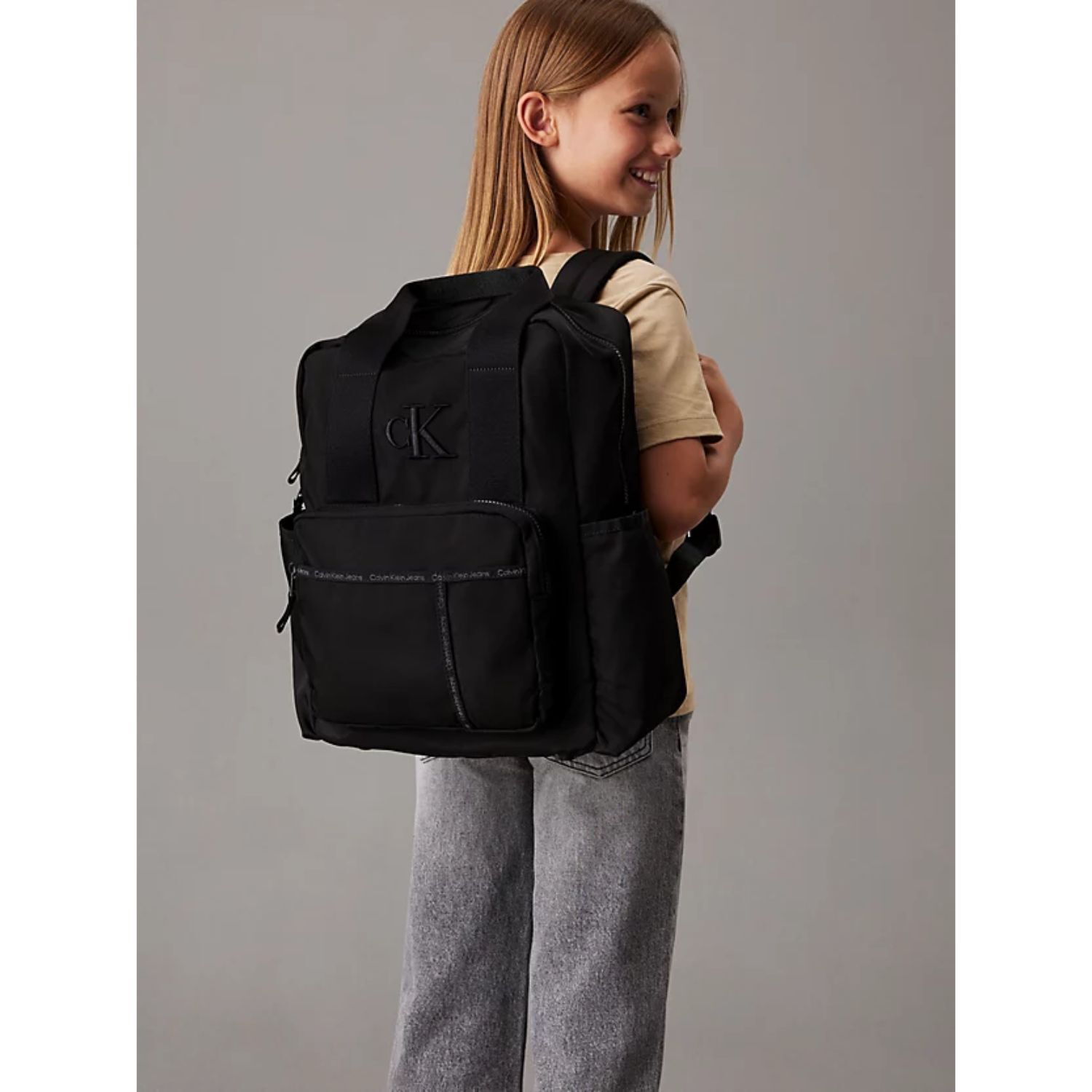 Black Logo Backpack, 1, hi-res image number null