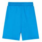 Boys Blue Logo Shorts, 2, hi-res