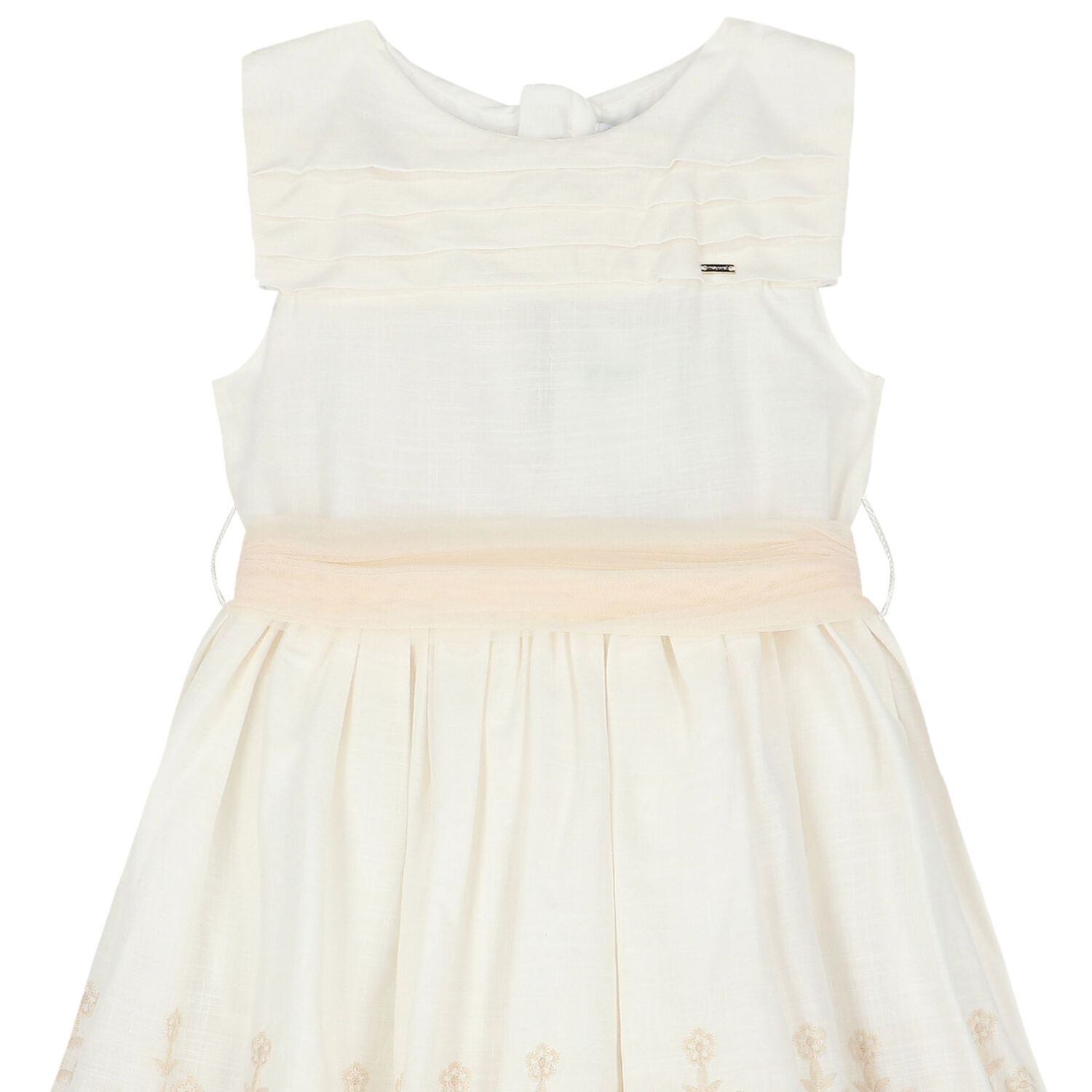 Mayoral Girls Ivory Embroidered Dress | Junior Couture USA