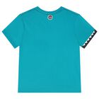 تيشيرت أولاد بطبعة سمكة القرش باللون الأخضر, 1, hi-res