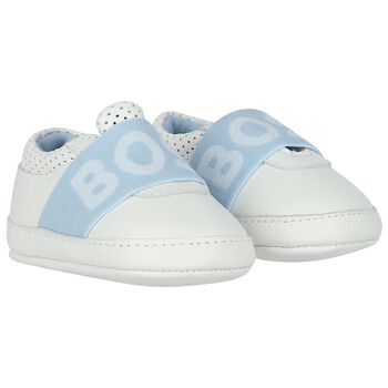 Baby Boys White Logo Pre Walker Shoes