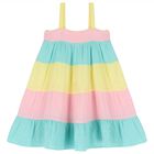 Girls Multi-Coloured Tiered Dress, 1, hi-res