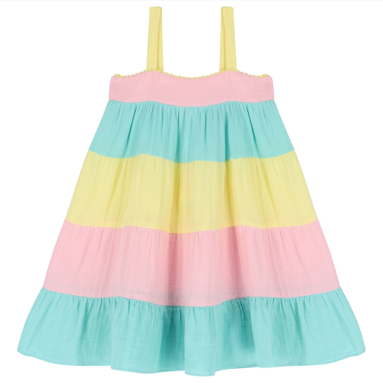 Girls Multi-Coloured Tiered Dress, 1, hi-res image number null
