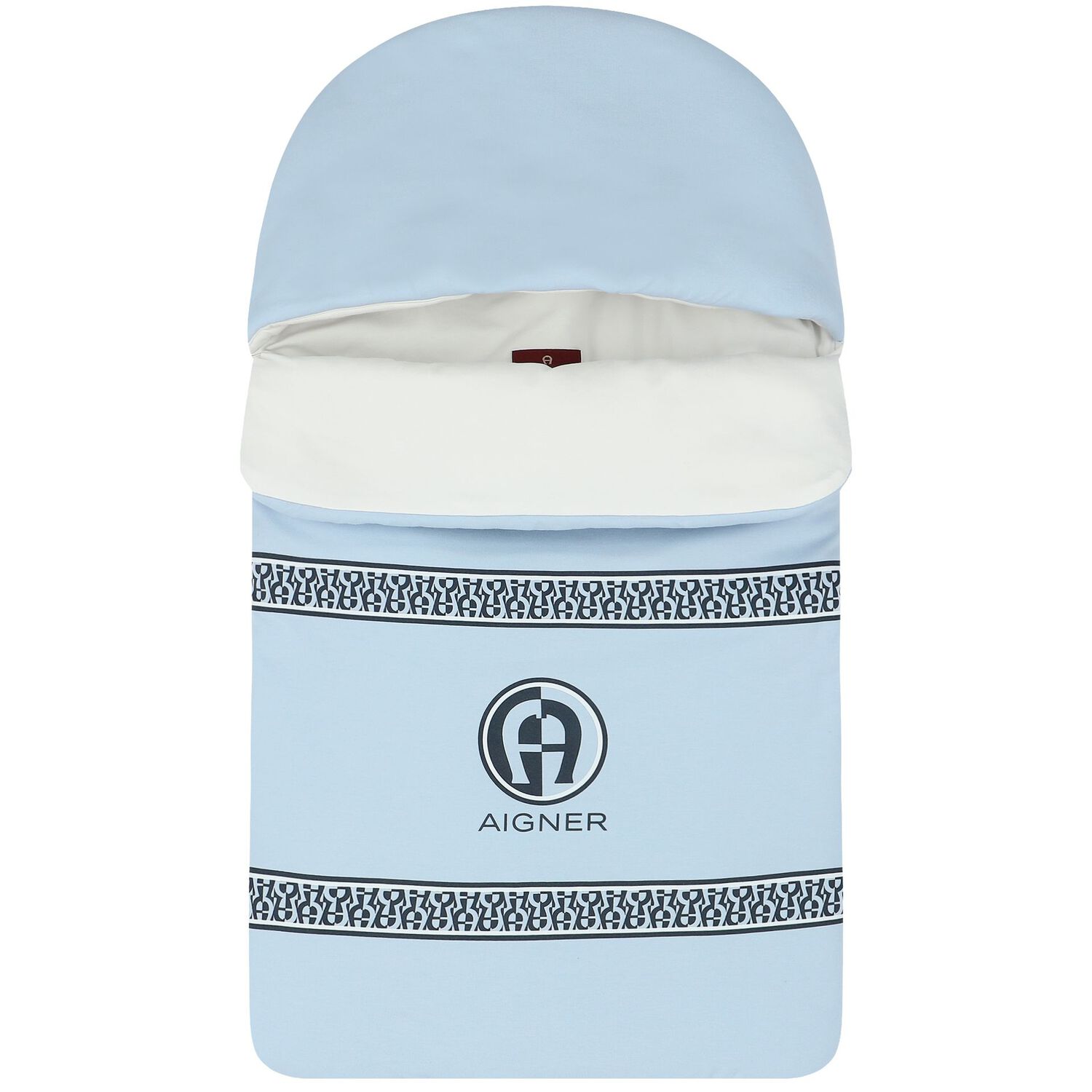 طقم أولاد بالشعار باللون الأزرق والأبيض, 1, hi-res