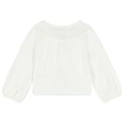 Baby Girls White Embellished Knitted Cardigan, 1, hi-res