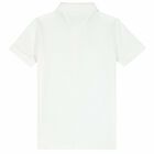 Boys White Logo Polo Shirt, 3, hi-res