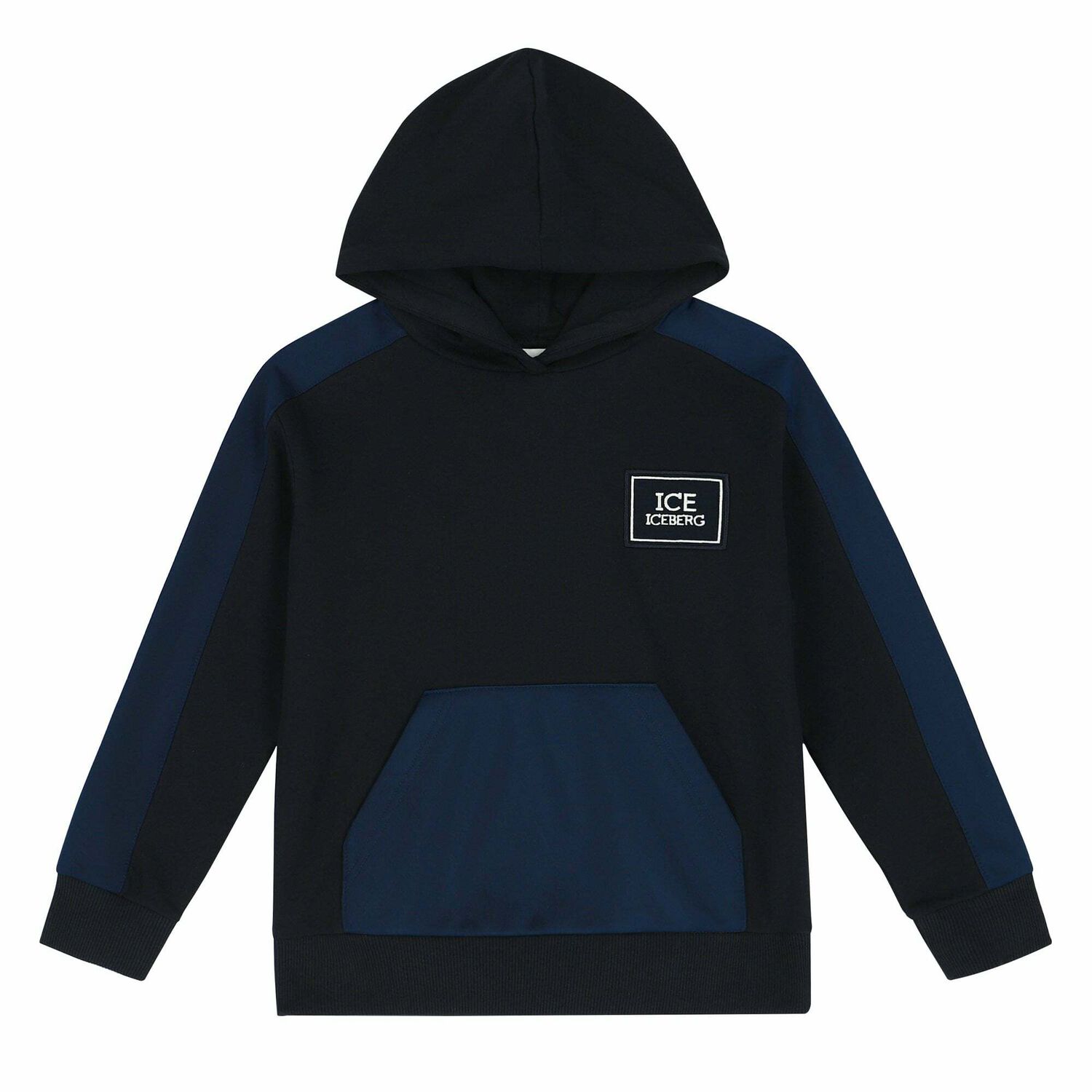 Boys Navy Blue Hooded Top, 1, hi-res image number null