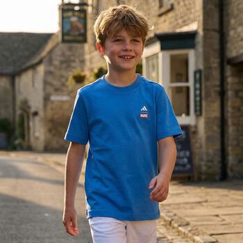 Boys Blue Logo Marvel T-Shirt