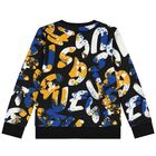 Boys Black Logo Sweatshirt, 1, hi-res