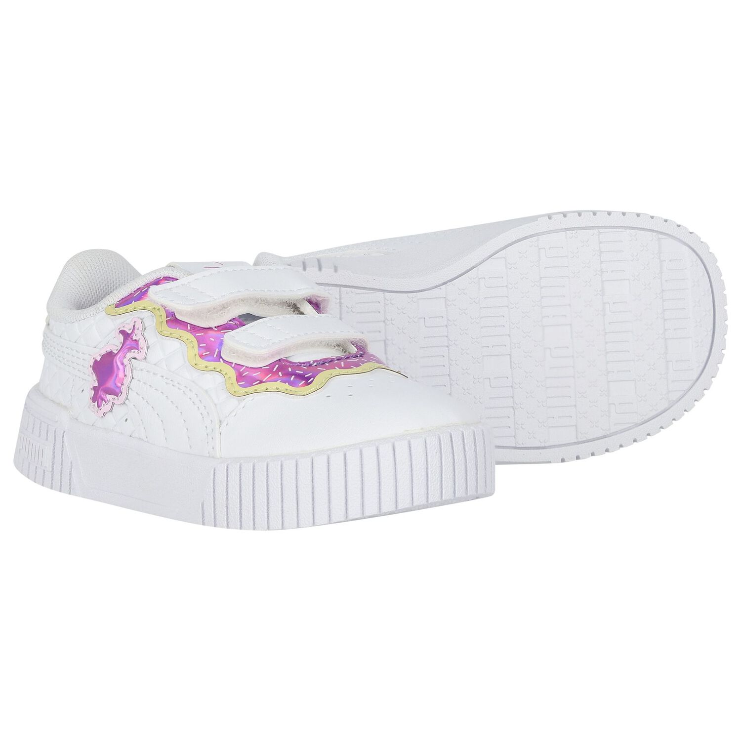 Younger Girls White & Pink Trolls Carina 2.0 Trainers, 1, hi-res image number null