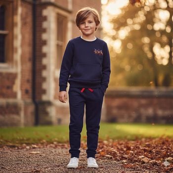 Baby Boys Navy Blue Logo Tracksuit