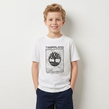 Boys White Logo T-Shirt