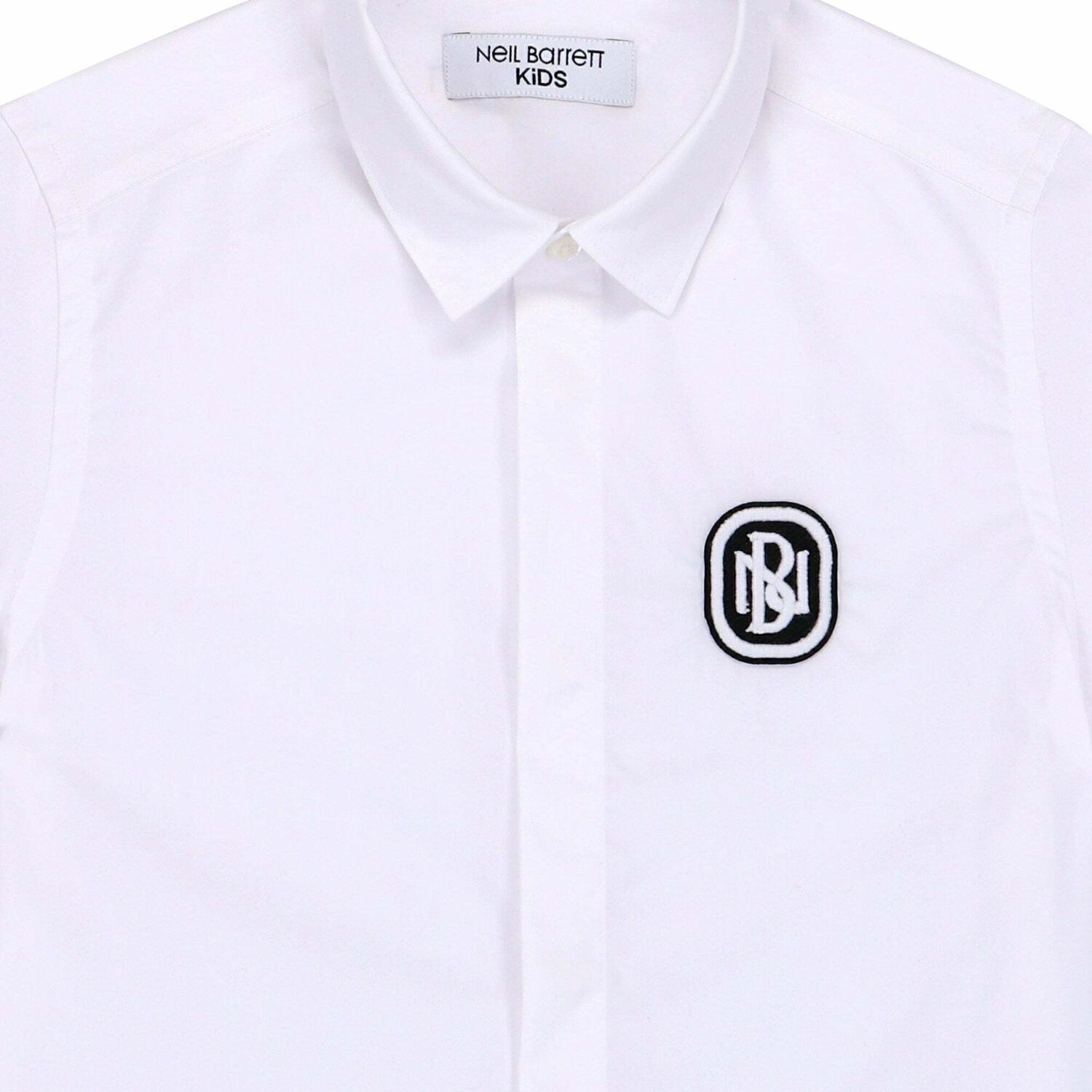 Boys White Embroidered Logo Shirt, 1, hi-res image number null