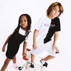 Boys White & Black Logo T-Shirt, 1, hi-res