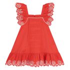طقم للبنات فستان باللون الأحمر , 1, hi-res