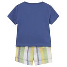 Baby Boys Blue Shorts Set, 2, hi-res