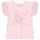 طقم بنات تنورة تول مزينة باللون الوردي, 1, hi-res