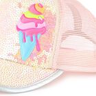 Girls Pink Embellished Ice Cream Cap, 1, hi-res