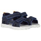 Younger Boys Blue Sandals, 1, hi-res