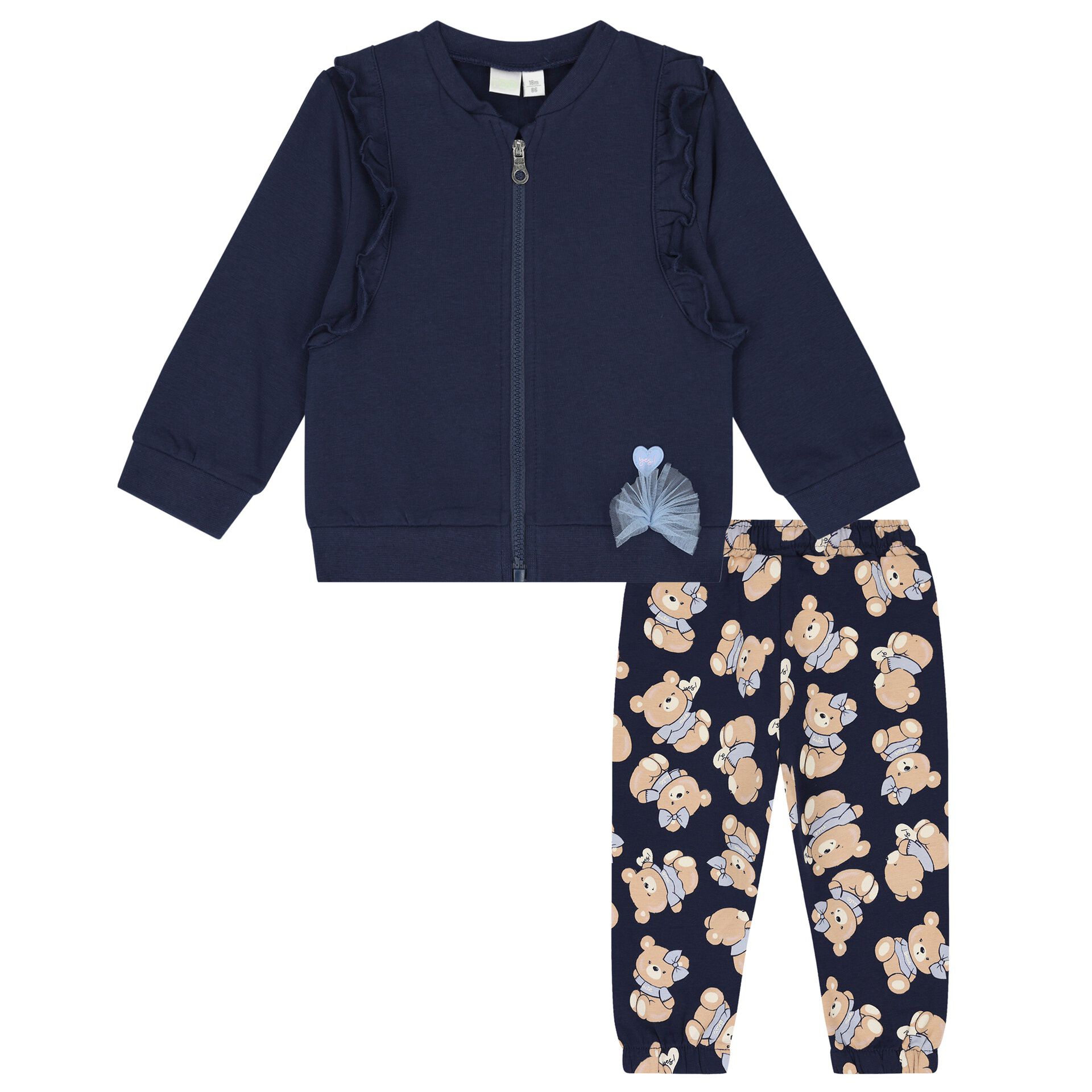 Girls navy tracksuit deals