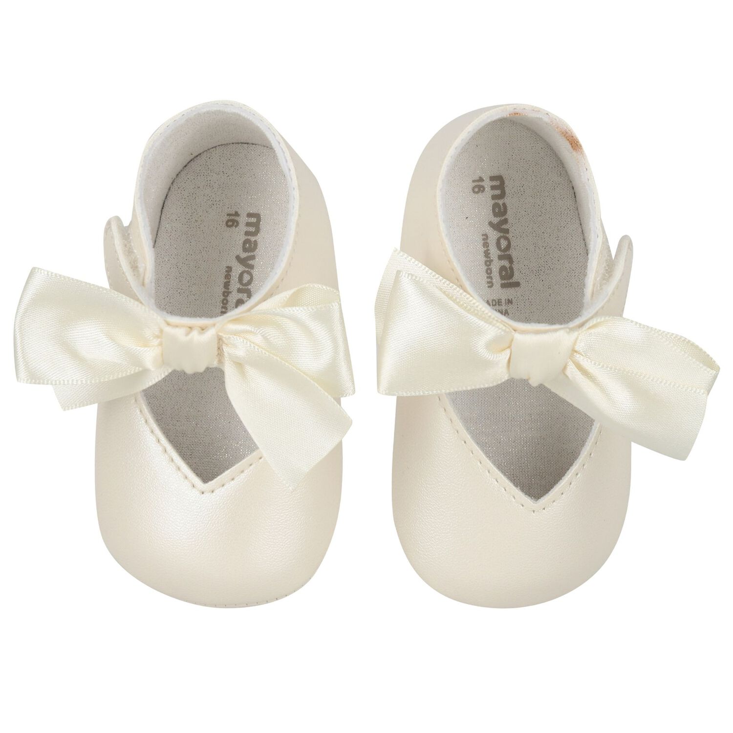 Baby Girls Ivory Bow Pre Walker Shoes, 2, hi-res