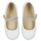 Girls White Swarovski Crystal Shoes, 5, hi-res