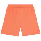 Girls White & Orange Floral Shorts Set, 1, hi-res