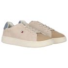 Boys Beige Logo Trainers, 1, hi-res