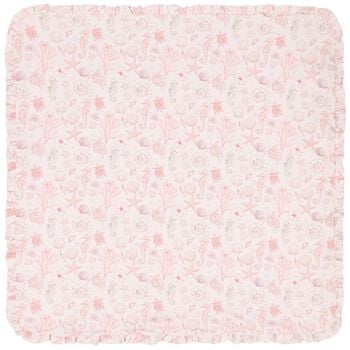Baby Girls Pink Coral Shells Blanket