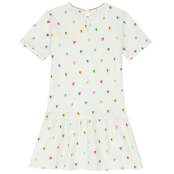 Girls Ivory Hearts Dress