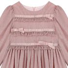 Girls Pink Glittery Plisse Dress, 1, hi-res