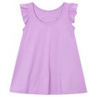 Girls Purple Ruffled Dress, 1, hi-res