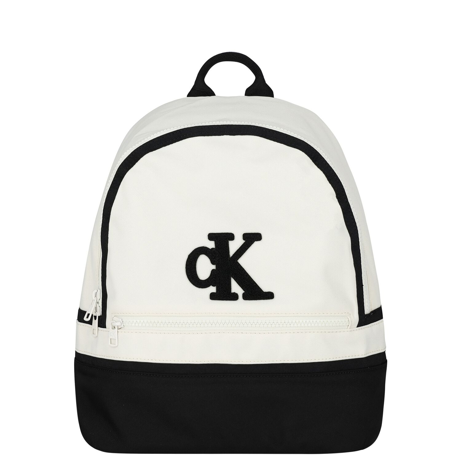 White & Black Logo Backpack, 1, hi-res image number null