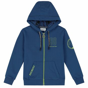 Boys Blue Hooded Jacket with Zip