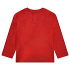 Younger Girls Red Bow Long Sleeve Top, 2, hi-res